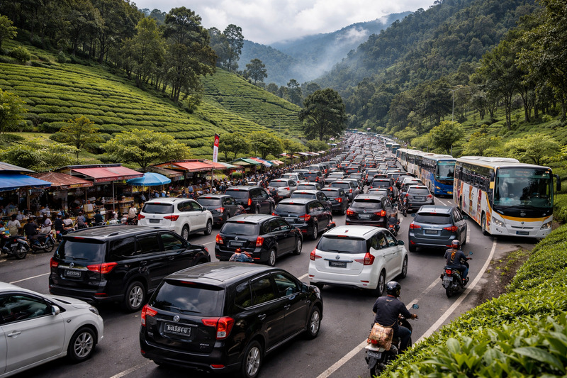 Tips Menghindari Macet saat Menuju Puncak